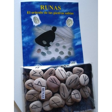 PACK runas: libro+ runas de piedra de rio (Adivinación)