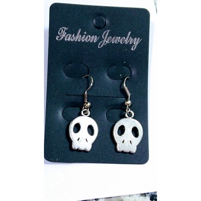 Pendientes cabeza Santa Muerte, (Amuletos y talismanes)