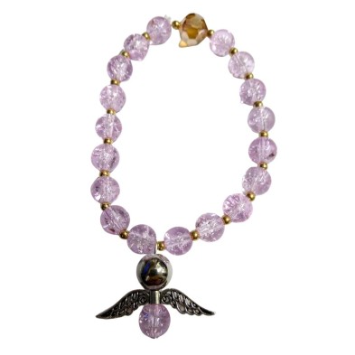 Pulsera cristal, Angel/Arcángel Zadquiel, elástica (Amuletos y talismanes)