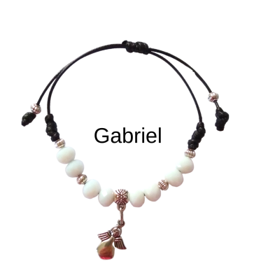 Pulsera Swarosvki Arcángel Gabriel con cordón (Amuletos y talismanes)