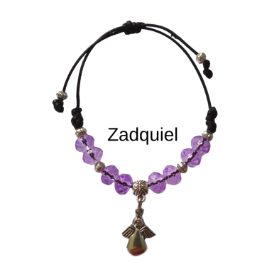 Pulsera Swarosvki, Arcangel/Angel Zadquiel, cordón (Amuletos y talismanes)