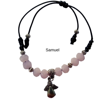 Pulsera Swarosvki, Arcangel/Angel Samuel, cordón (Amuletos y talismanes)