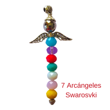 Colgante 7 arcángeles, cristal Swarosvki (Amuletos y talismanes)