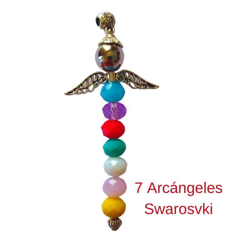 Colgante 7 arcángeles, cristal Swarosvki (Amuletos y talismanes)