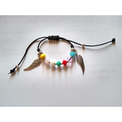 Pulsera 7 arcángeles, cristal Swarosvki, cordón (Amuletos y talismanes)