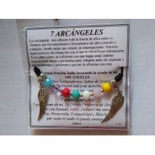 Pulsera 7 arcángeles, cristal Swarosvki, cordón (Amuletos y talismanes)