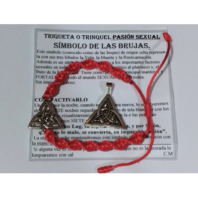 Símbolo de las brujas - conjunto, colgante y pulsera roja  - 1