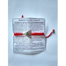 Símbolo de las brujas - conjunto, colgante y pulsera roja  - 2