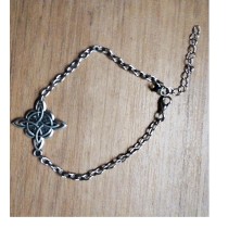 comprar Pulsera nudo bruja , metal plateado