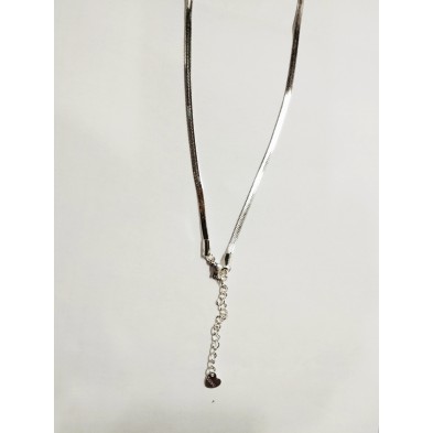 Colgante árbol de la vida con cuarzo rosa y cadena de acero 60 cm