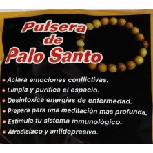 Pulsera elástica de Palo Santo natural ( unisex )