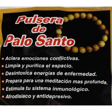 Pulsera elástica de Palo Santo natural ( unisex )