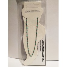 Tobillera árcangel Miguel, acero inoxidable