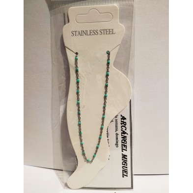 Tobillera árcangel Miguel, acero inoxidable