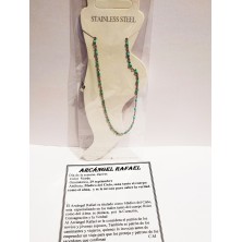 Tobillera Arcángel Rafael, acero inoxidable