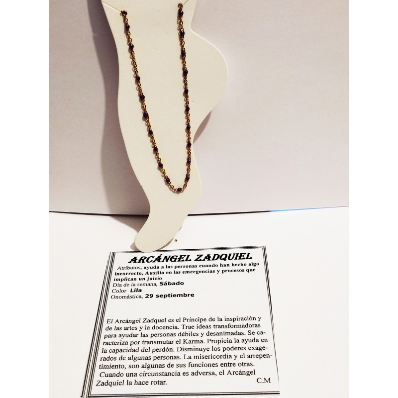 Tobillera Arcángel Zadquiel, acero inoxidable