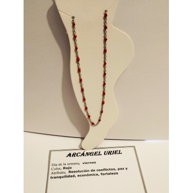 ¡Deja que el poder del ángel (arcángel) Uriel te acompañe cada día a través de esta preciosa tobillera de acero inoxidable