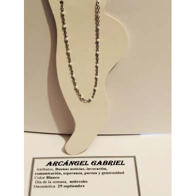 Tobillera Arcángel Gabriel, acero inoxidable